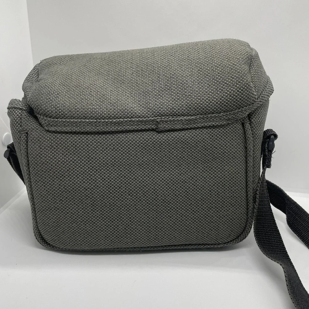 Cambridge‎ Camera Bag Repositionable Padded Inserts Gray Tweed Durable Stylish